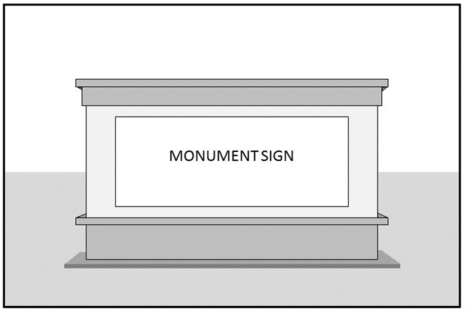 Figure 113-670(11): Monument sign example.