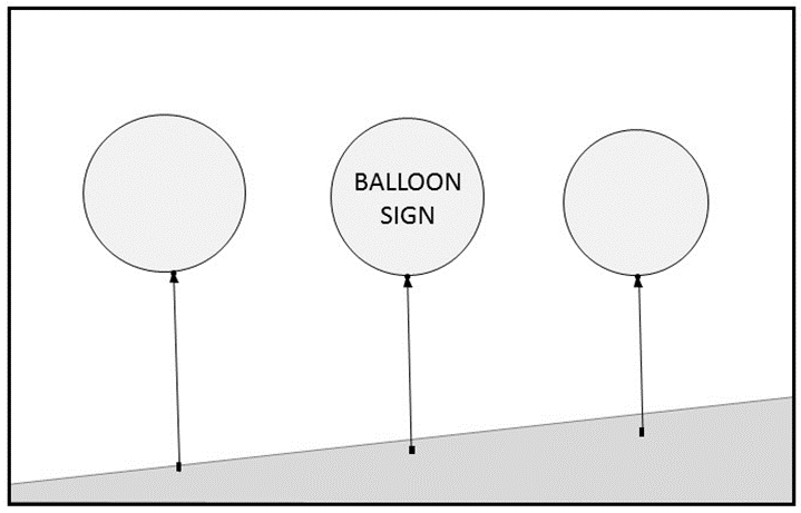 Figure 113-670(3): Balloon sign example.