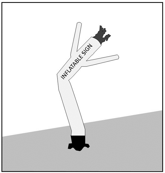 Figure 113-670(9): Inflatable sign example.