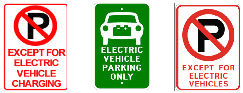 Figure 45-1: Electric Vehicle Parking Signs (typical)