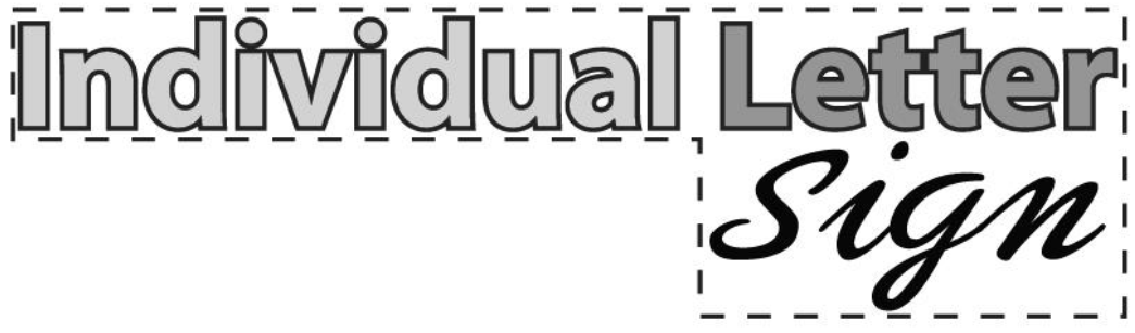 Figure 60-3: Sign Area Measurement (Individual Letter Signs)