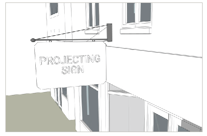 FIGURE 9.7 Projecting sign example.