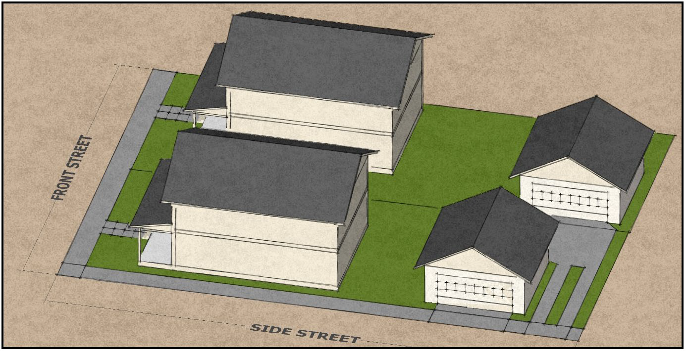 Figure 3 - Example Providing Access to Side Street via Easement/Lot Configuration