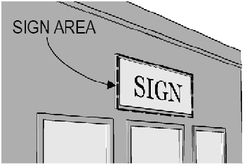 Figure 9-1: Attached Sign With Panel