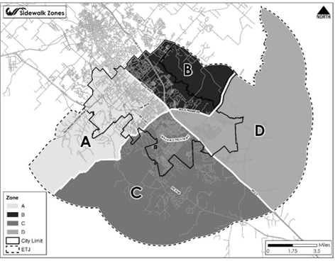 Sidewalk Zone Map