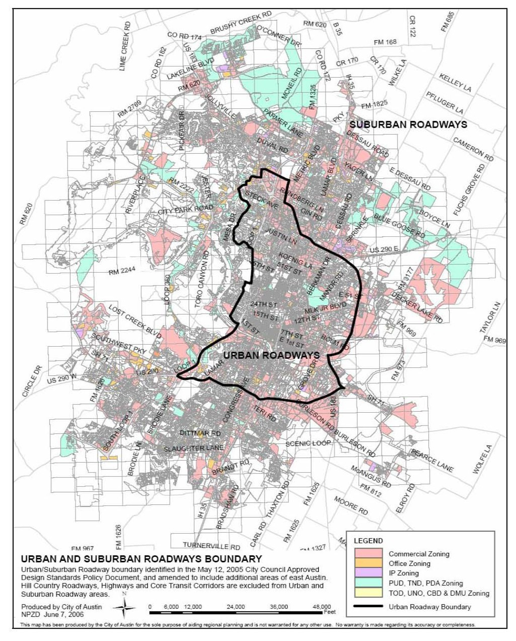 Figure 2: Urban/Suburban Roadways Map