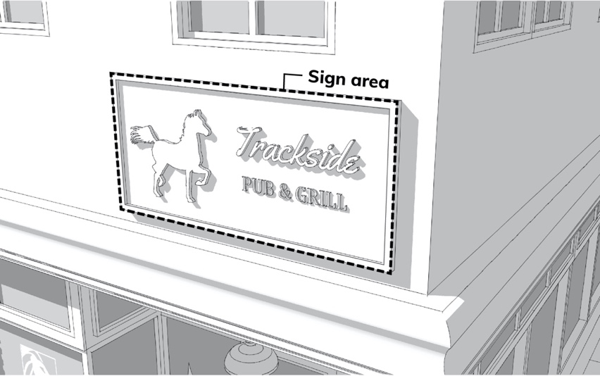 SIGN AREA - SIGN WITH BACKGROUND
