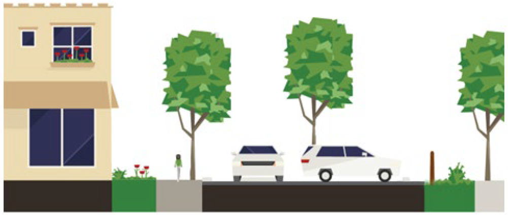 Figure 5. Parking Zone Behind Buildings