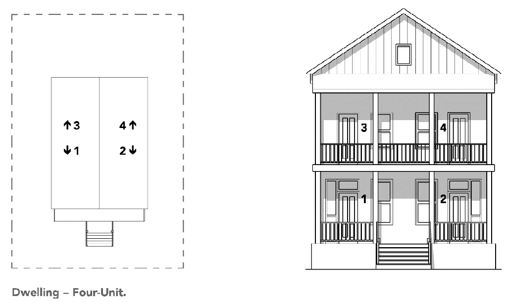 DWELLING—FOUR-UNIT