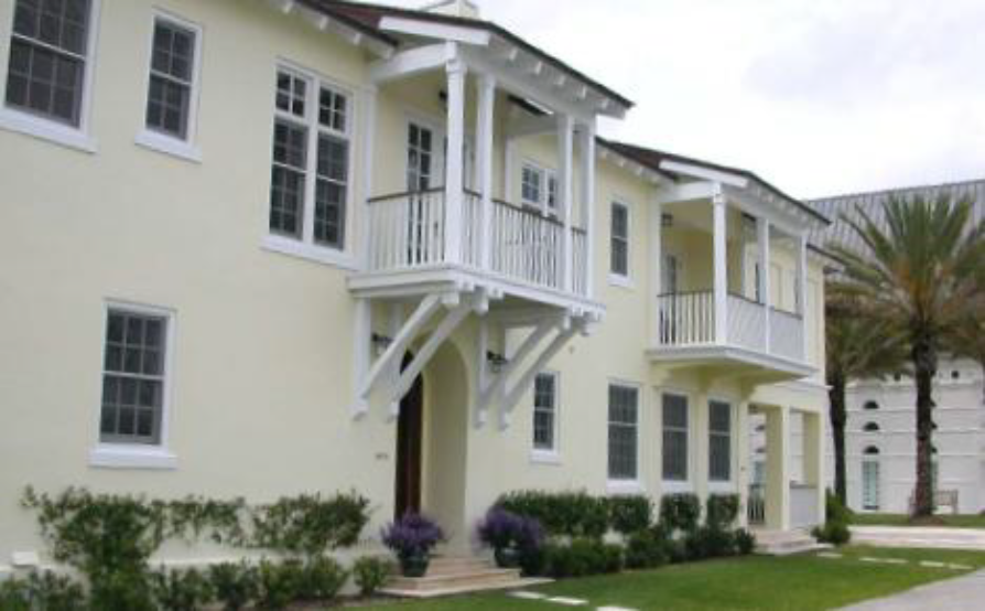 Minor differences in detailing and fenestration articulate the units