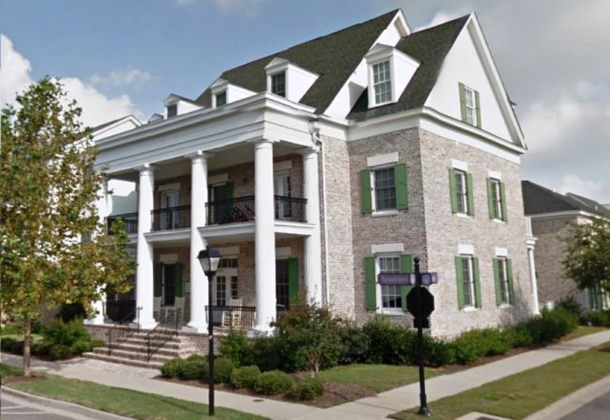A mansion apartment with a single entry accessing all units