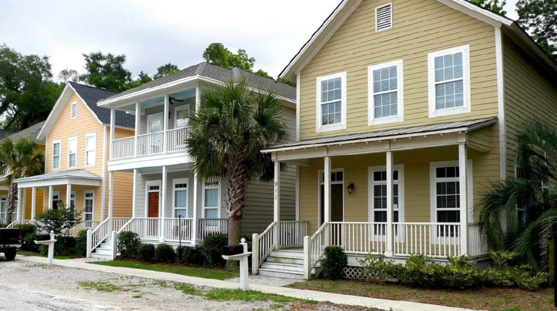 Newly constructed two-story small lot houses