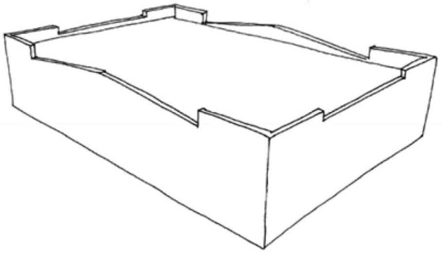 Flat Roofs with Parapets: Flat roofs and sloped roofs with a pitch less than 4:12 shall be concealed with a parapet that extends around all sides of a building