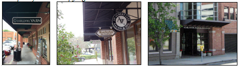 Examples of under-canopy signs:
