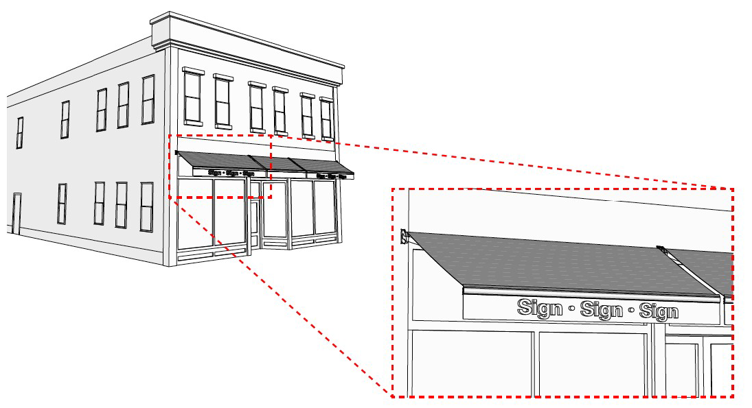 Figure 11-11-10-2 Awning Signs