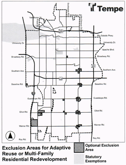 Figure 6-315. Exclusion Areas for Adaptive Reuse or Multi-Family Residential Redevelopment