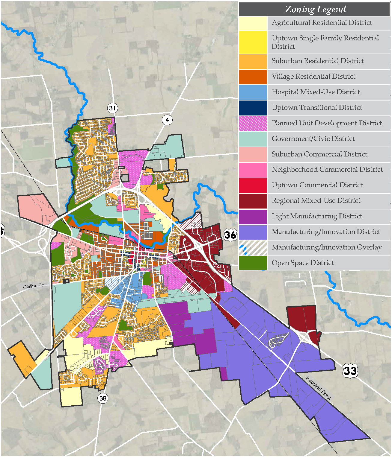 FIGURE 21.2: ZONING MAP