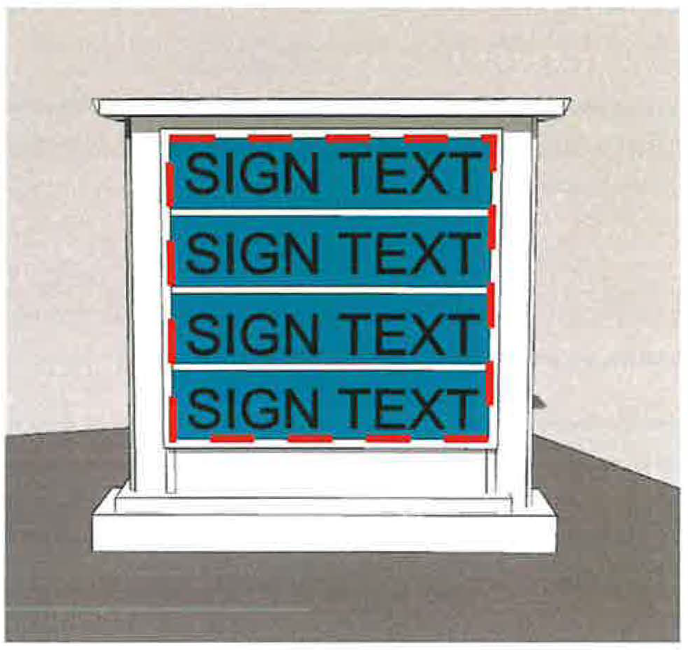 Figure 1129.04-1: Sign Surface Area Measurement Example 1
