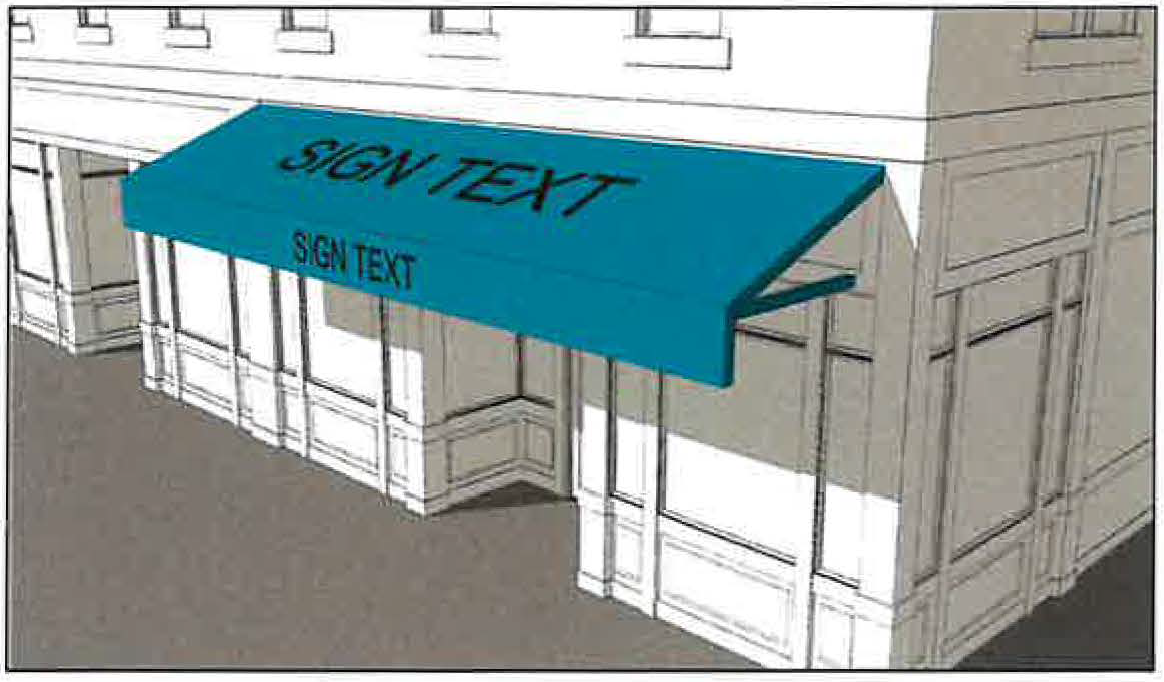 Figure 1129.14-1: Example Awning Sign