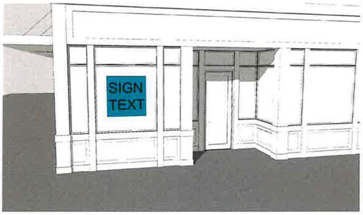 Figure 1129.14-17: Example Window and Door Sign