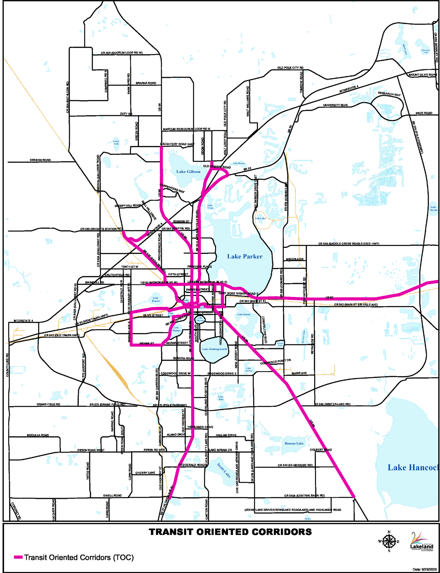 Figure 1.4-1 Transit Oriented Corridors