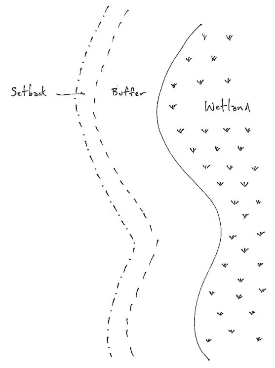Figure 2: Example of Critical Area Setback