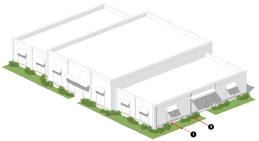 Figure 6.10: Building Foundation Landscape Zone
