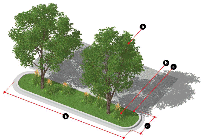 Figure 6.14: Parking Area End Cap Standards