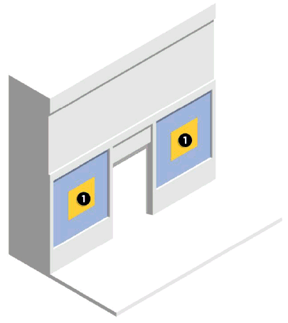 Figure 7.18: Temporary Window Sign Standards