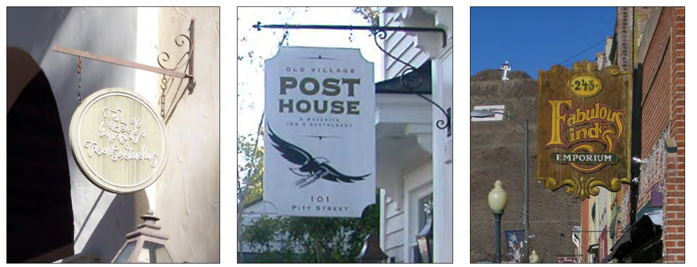 Examples of blade signs.