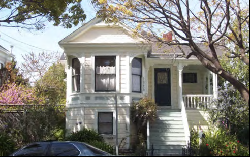A stacked duplex with one unit on top of the other.