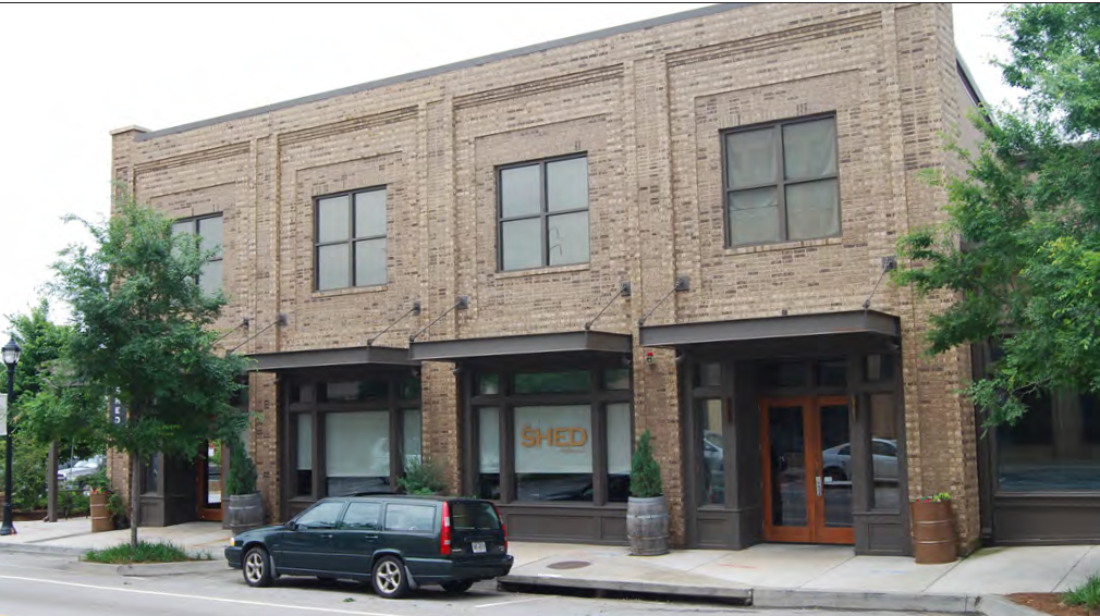 Renovated historic main street mixed-use building.