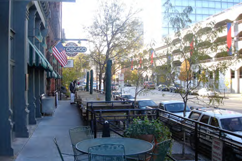 An example of a terrace in a historic industrial district.