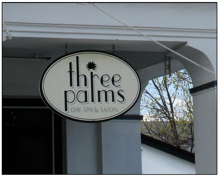 Yard Sign mounted on porch.