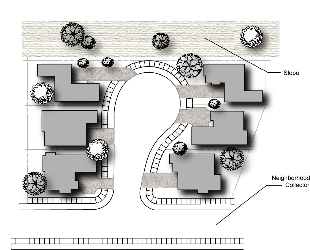 Figure 9 Varied Residence Design on Cul-de-Sac