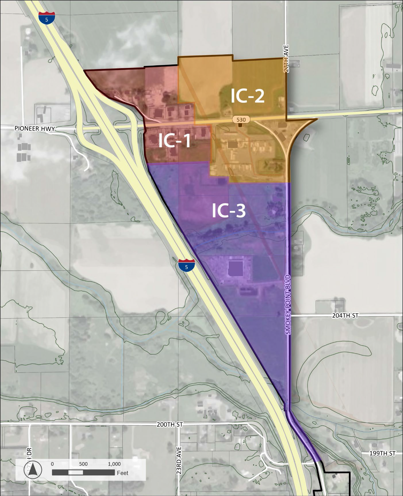 Figure 1—Island Crossing Zoning Map