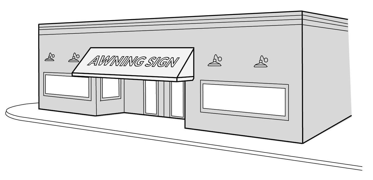 FIGURE 17.43.190.D.2: AWNING SIGN