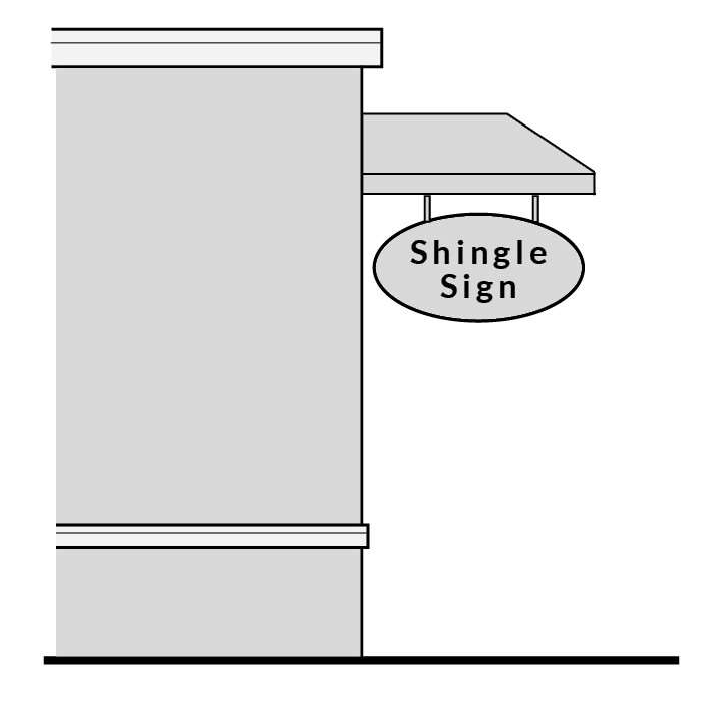 FIGURE 17.43.190.D.25: PROJECTING SIGN
