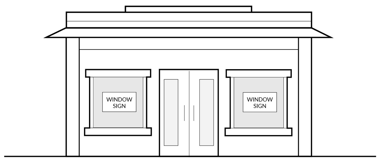 FIGURE 17.43.190.D.34: WINDOW SIGN