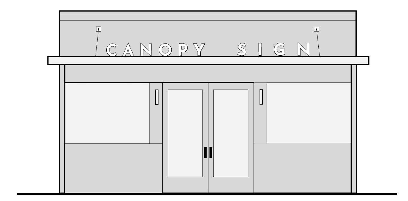 FIGURE 17.43.190.D.6: CANOPY SIGN