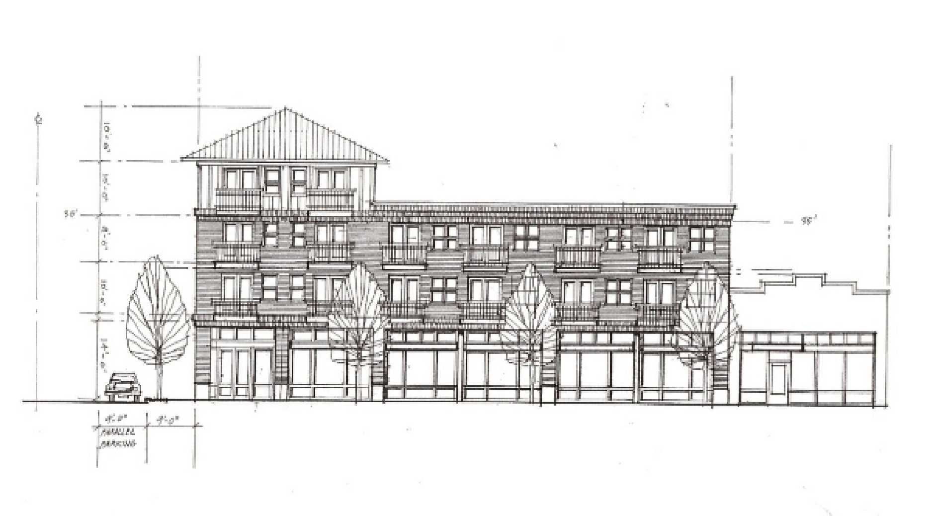 Main Street Guidelines - Figure 9 (Corner Gateway/Height Bonus Example)