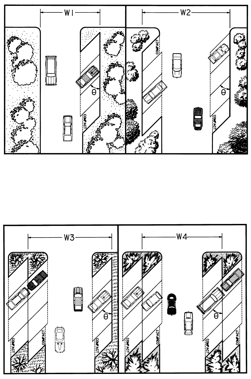 Figure 3-10 - Angle Parking Diagram — Two Way Traffic