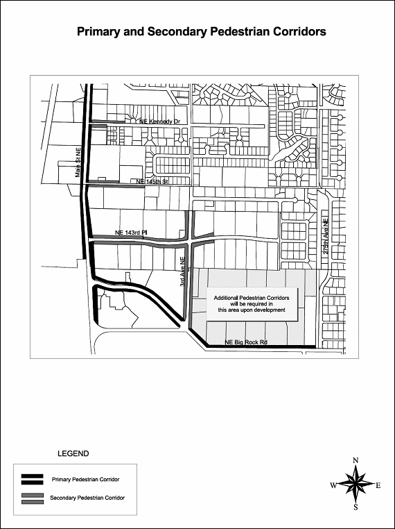 Figure 14.34.8: Primary and Secondary Pedestrian Corridors South of Old Town