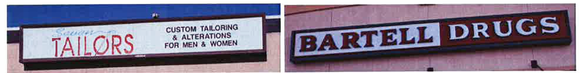 Figure 14.50.21. Cabinet sign examples.