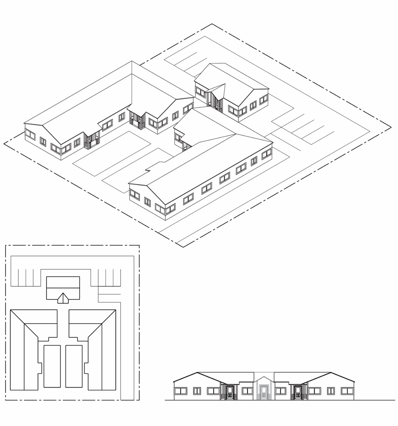 FIGURE 9-200.030-2: RESIDENTIAL DEVELOPMENT TYPE ILLUSTRATION: BUNGALOW COURT