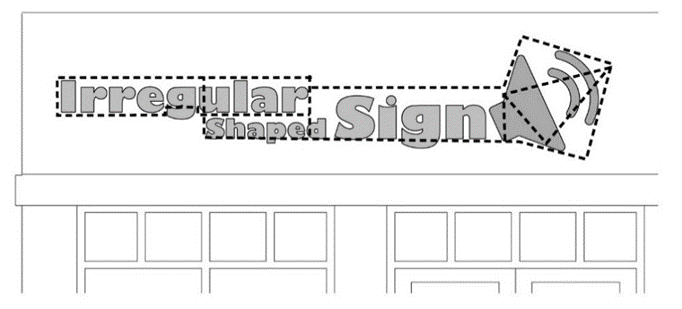 FIGURE C.8.040.D-3: IRREGULAR SHAPED SIGNS