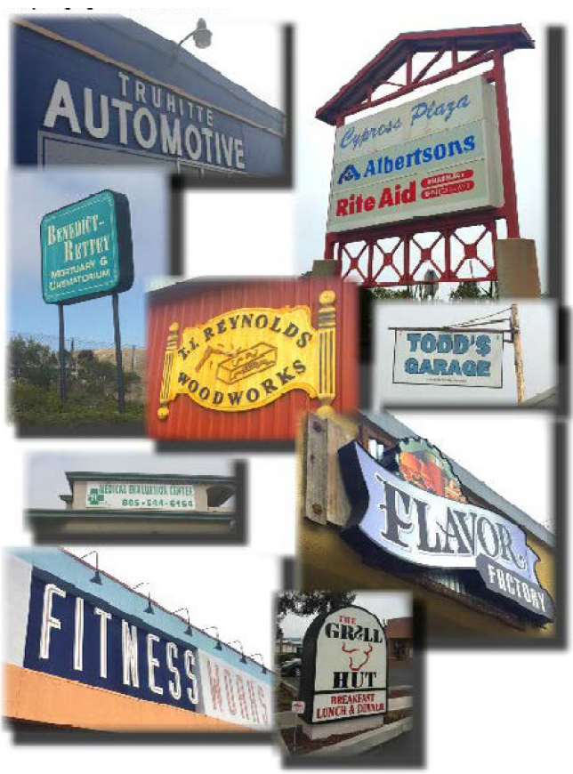 FIGURE 17.29.070: EXAMPLES OF QUINTANA DISTRICT SIGNS