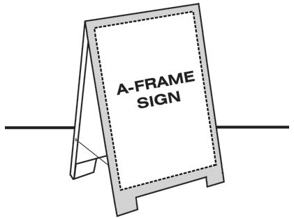 FIGURE 17.46.190(1): A-FRAME SIGN
