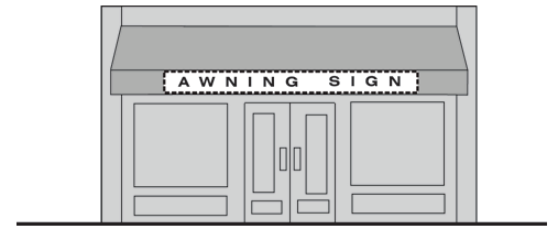 FIGURE 17.46.190(2): AWNING SIGN