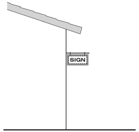 FIGURE 17.46.190(6): PROJECTING SIGN